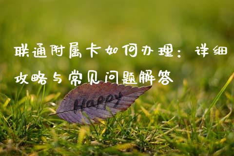 联通附属卡如何办理:详细攻略与常见问题解答_期货理财_第1张_快捷排财经网 联通附属卡如何办理:详细攻略与常见问题解答_https://www.kuaijiepai.net_期货理财_第1张