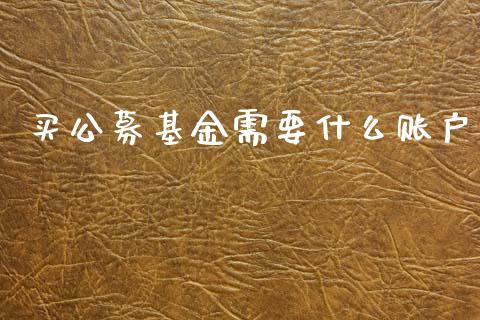 买公募基金需要什么账户_https://www.kuaijiepai.net_新股新闻_第1张