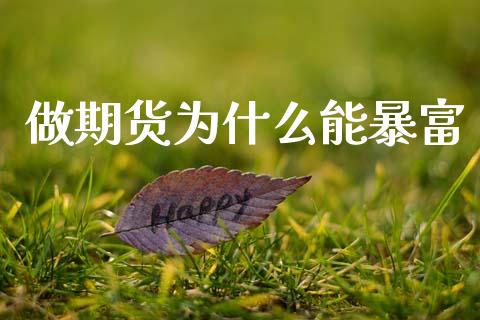 做期货为什么能暴富_https://www.kuaijiepai.net_国际期货_第1张