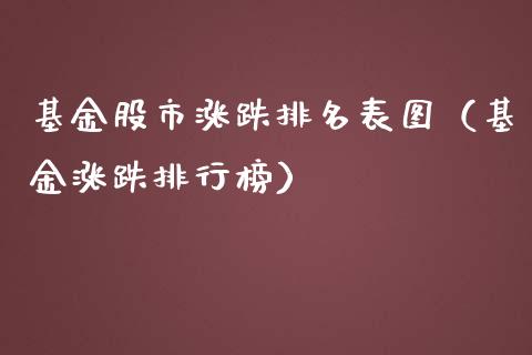 基金股市涨跌排名表图（基金涨跌排行榜）_https://www.kuaijiepai.net_投资理财_第1张