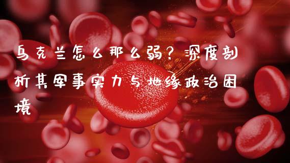 乌克兰怎么那么弱？深度剖析其军事实力与地缘政治困境_https://www.kuaijiepai.net_国际股建_第1张