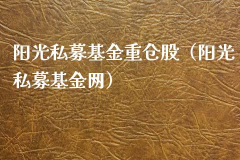 阳光私募基金重仓股（阳光私募基金网）_https://www.kuaijiepai.net_期货理财_第1张