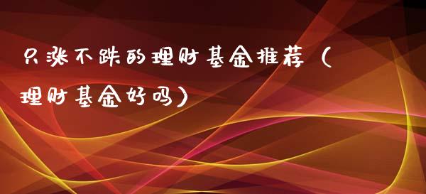 只涨不跌的理财基金推荐（理财基金好吗）_https://www.kuaijiepai.net_期货理财_第1张