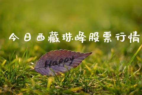 今日西藏珠峰股票行情_https://www.kuaijiepai.net_新股新闻_第1张