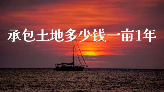 承包土地多少钱一亩1年_https://www.kuaijiepai.net_国际期货_第1张