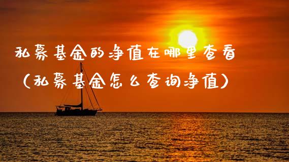 私募基金的净值在哪里查看（私募基金怎么查询净值）_https://www.kuaijiepai.net_投资理财_第1张