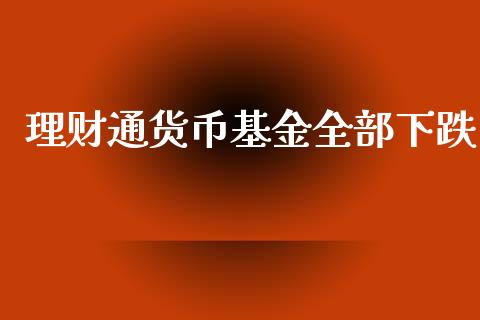理财通货币基金全部下跌_https://www.kuaijiepai.net_期货理财_第1张