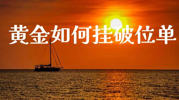 黄金如何挂破位单_https://www.kuaijiepai.net_股票理论_第1张