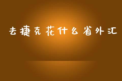 去捷克花什么省外汇_https://www.kuaijiepai.net_新股新闻_第1张