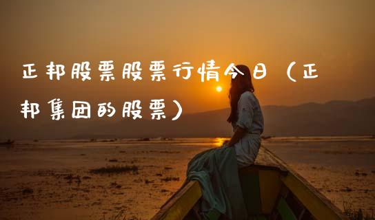 正邦股票股票行情今日（正邦集团的股票）_https://www.kuaijiepai.net_股票理论_第1张