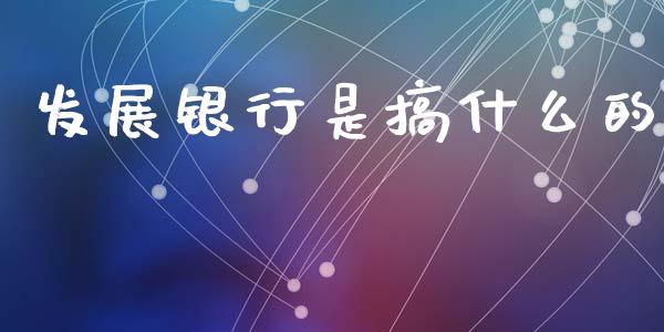 发展银行是搞什么的_https://www.kuaijiepai.net_新股新闻_第1张