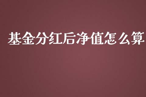 基金分红后净值怎么算_https://www.kuaijiepai.net_国际期货_第1张