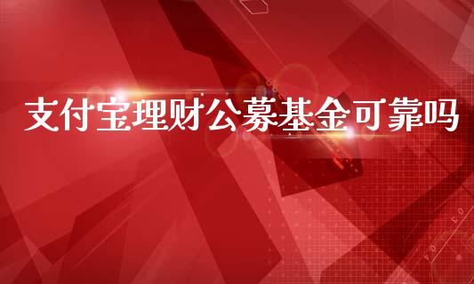 支付宝理财公募基金可靠吗_https://www.kuaijiepai.net_期货理财_第1张