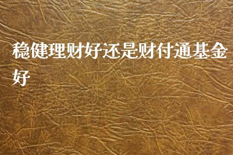 稳健理财好还是财付通基金好_https://www.kuaijiepai.net_期货理财_第1张