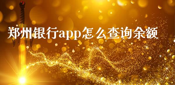 郑州银行app怎么查询余额_https://www.kuaijiepai.net_期货资讯_第1张
