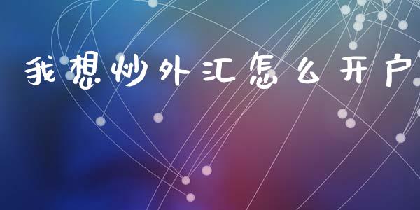 我想炒外汇怎么开户_https://www.kuaijiepai.net_期货在线_第1张