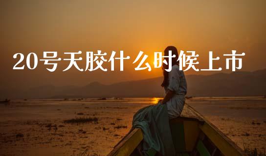20号天胶什么时候上市_https://www.kuaijiepai.net_国际期货_第1张