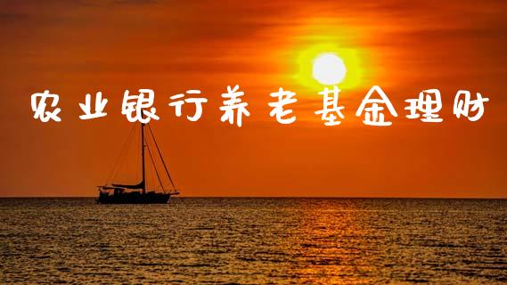 农业银行养老基金理财_https://www.kuaijiepai.net_投资理财_第1张