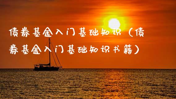 债券基金入门基础知识（债券基金入门基础知识书籍）_https://www.kuaijiepai.net_期货理财_第1张