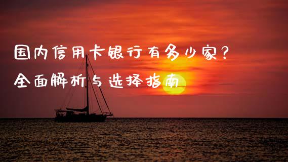 国内信用卡银行有多少家？全面解析与选择指南_https://www.kuaijiepai.net_国际期货_第1张