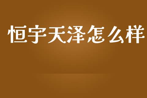 恒宇天泽怎么样_https://www.kuaijiepai.net_国际期货_第1张