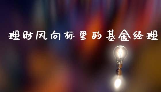 理财风向标里的基金经理_https://www.kuaijiepai.net_期货理财_第1张