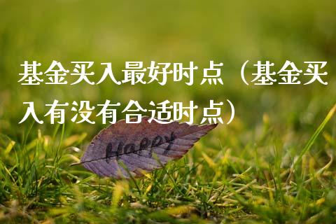 基金买入最好时点（基金买入有没有合适时点）_https://www.kuaijiepai.net_投资理财_第1张