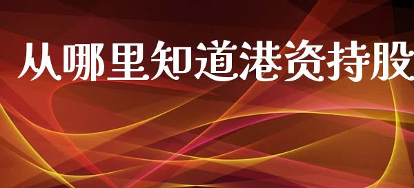 从哪里知道港资持股_https://www.kuaijiepai.net_期货资讯_第1张