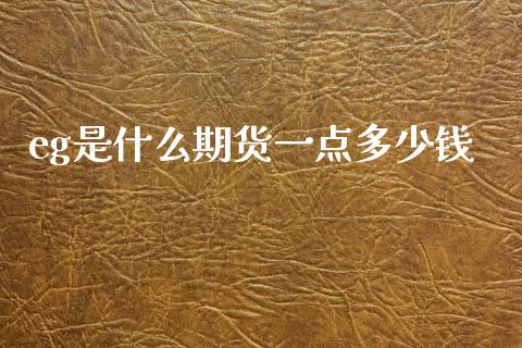 eg是什么期货一点多少钱_https://www.kuaijiepai.net_投资理财_第1张