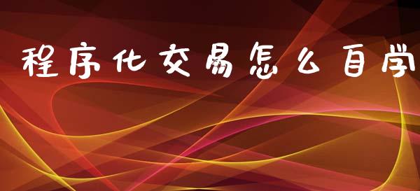 程序化交易怎么自学_https://www.kuaijiepai.net_期货资讯_第1张