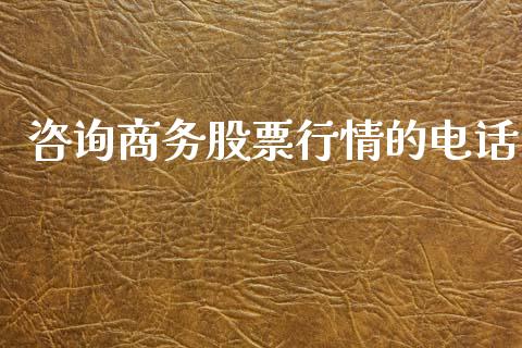 咨询商务股票行情的电话_https://www.kuaijiepai.net_股票理论_第1张