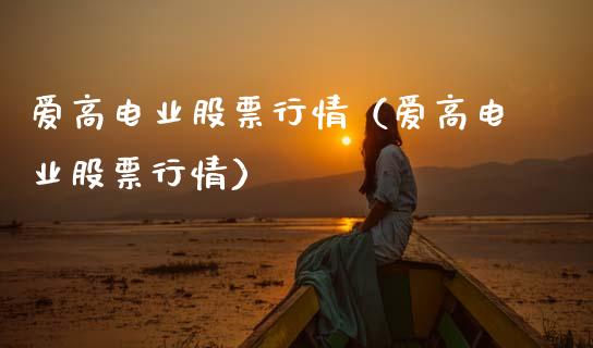 爱高电业股票行情（爱高电业股票行情）_https://www.kuaijiepai.net_新股新闻_第1张