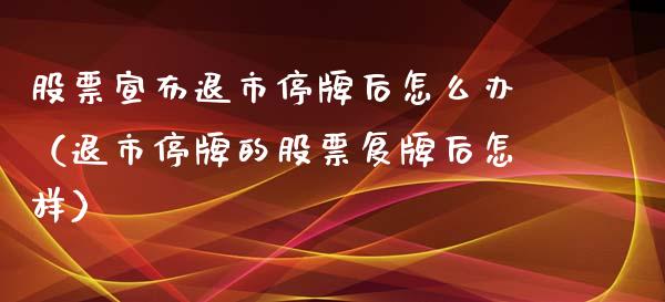 股票宣布退市停牌后怎么办（退市停牌的股票复牌后怎样）_https://www.kuaijiepai.net_股票理论_第1张