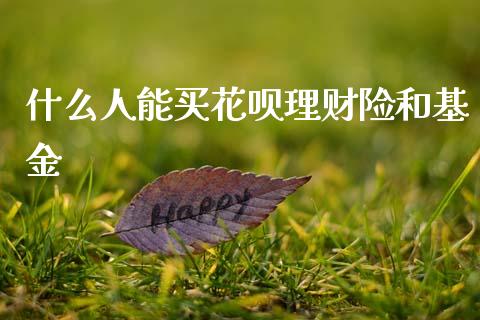 什么人能买花呗理财险和基金_https://www.kuaijiepai.net_投资理财_第1张