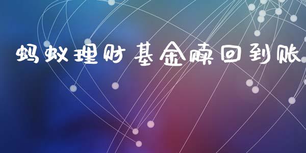 蚂蚁理财基金赎回到账_https://www.kuaijiepai.net_投资理财_第1张