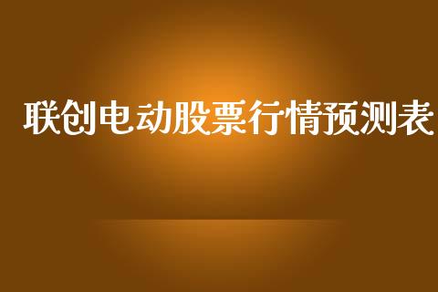 联创电动股票行情预测表_https://www.kuaijiepai.net_新股新闻_第1张