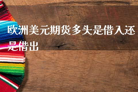 欧洲美元期货多头是借入还是借出_https://www.kuaijiepai.net_期货资讯_第1张