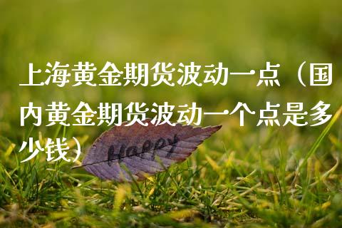 上海黄金期货波动一点（国内黄金期货波动一个点是多少钱）_https://www.kuaijiepai.net_期货资讯_第1张