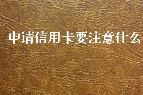 申请信用卡要注意什么_https://www.kuaijiepai.net_期货资讯_第1张