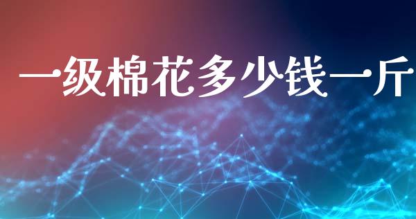 一级棉花多少钱一斤_https://www.kuaijiepai.net_期货资讯_第1张