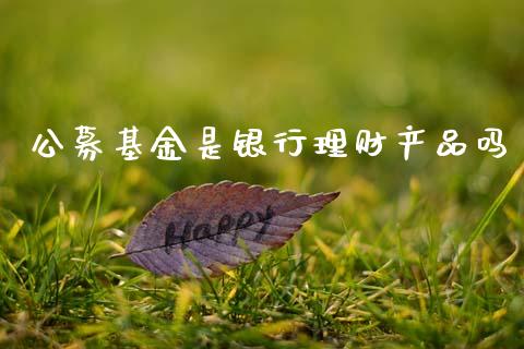 公募基金是银行理财产品吗_https://www.kuaijiepai.net_投资理财_第1张