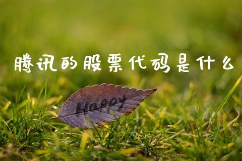 腾讯的股票代码是什么_https://www.kuaijiepai.net_期货理财_第1张