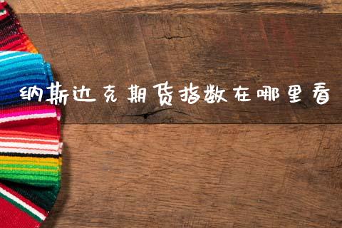 纳斯达克期货指数在哪里看_https://www.kuaijiepai.net_期货在线_第1张