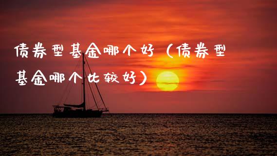 债券型基金哪个好（债券型基金哪个比较好）_https://www.kuaijiepai.net_期货理财_第1张