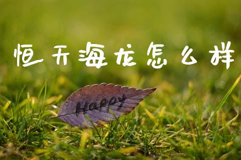 恒天海龙怎么样_https://www.kuaijiepai.net_期货资讯_第1张