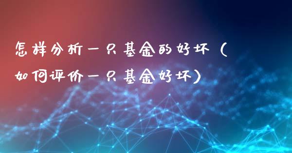 怎样分析一只基金的好坏（如何评价一只基金好坏）_https://www.kuaijiepai.net_期货理财_第1张