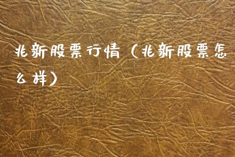 兆新股票行情（兆新股票怎么样）_https://www.kuaijiepai.net_股票理论_第1张