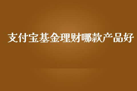 支付宝基金理财哪款产品好_https://www.kuaijiepai.net_期货理财_第1张