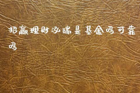 招赢理财泓瑞是基金吗可靠吗_https://www.kuaijiepai.net_期货理财_第1张