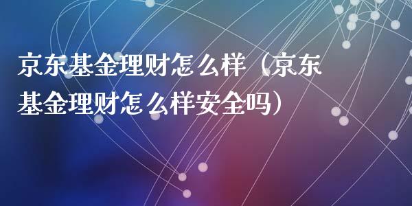 京东基金理财怎么样（京东基金理财怎么样安全吗）_https://www.kuaijiepai.net_投资理财_第1张